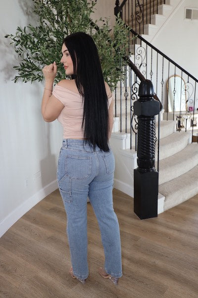 Codi Cargo Super High Rise Dad Jeans- Roulette