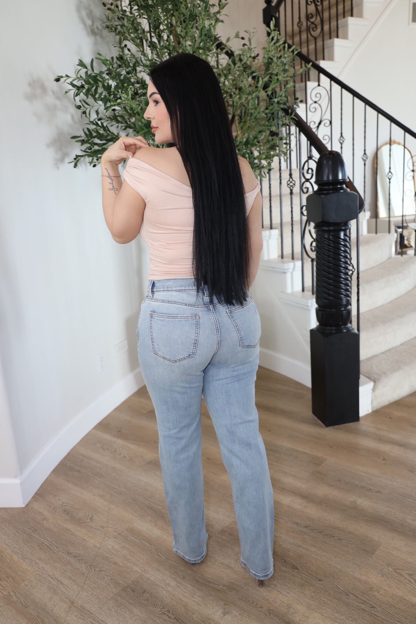 Codi Super High Rise Dad Jeans- Ablaze