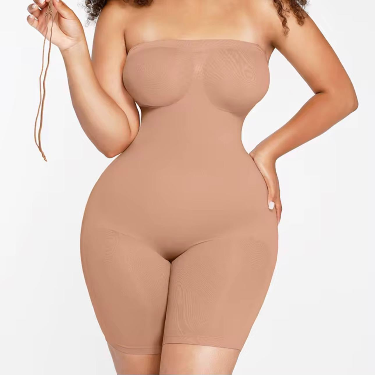 Strapless Midthigh Seamless Shapewear Waist Slimming Full Body #240017