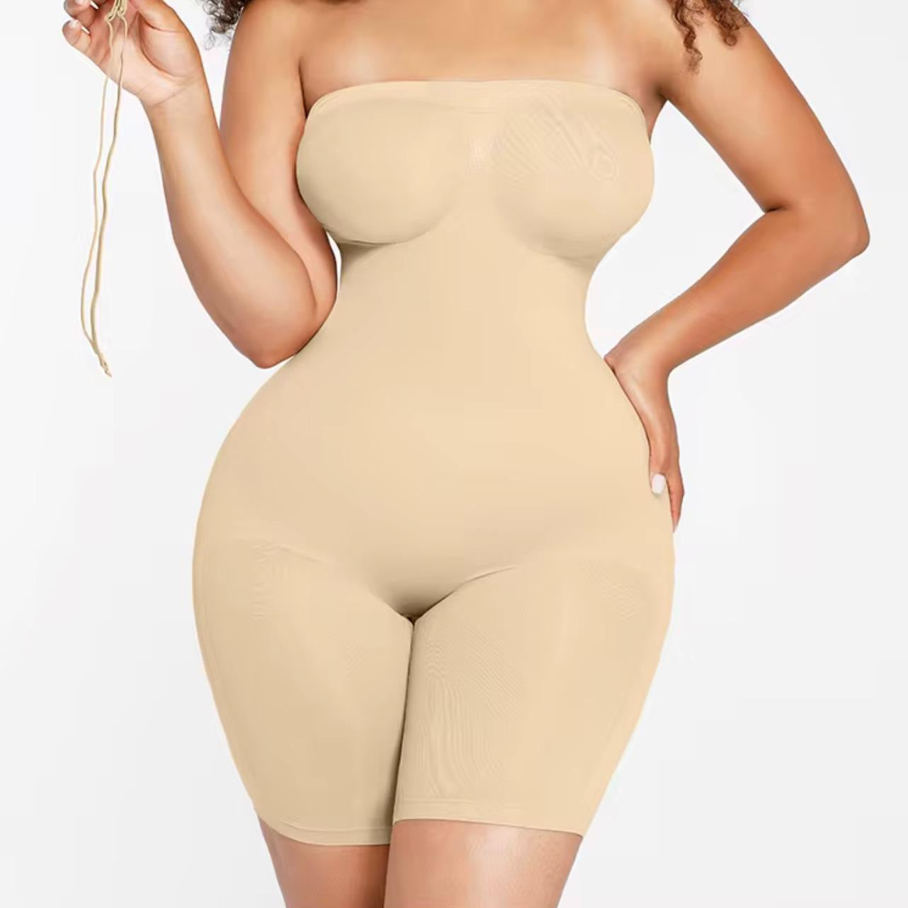 Strapless Midthigh Seamless Shapewear Waist Slimming Full Body #240017