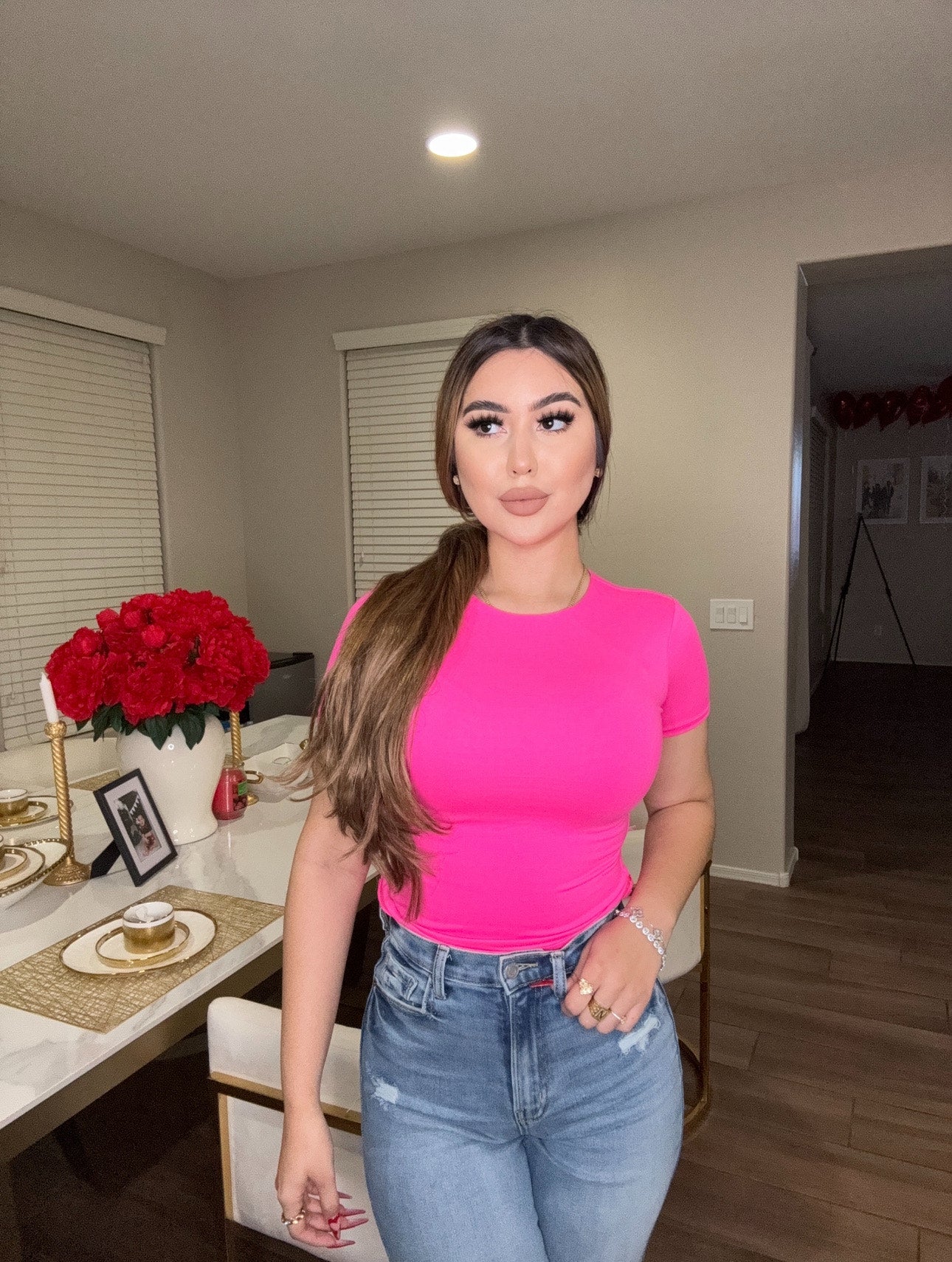 Maree Short Sleeve Top -Fuchsia