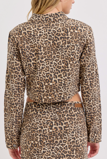 Oversized Icon Jacket- Leopard