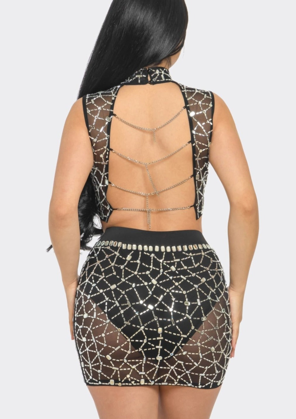 Bree Skirt Set- Black