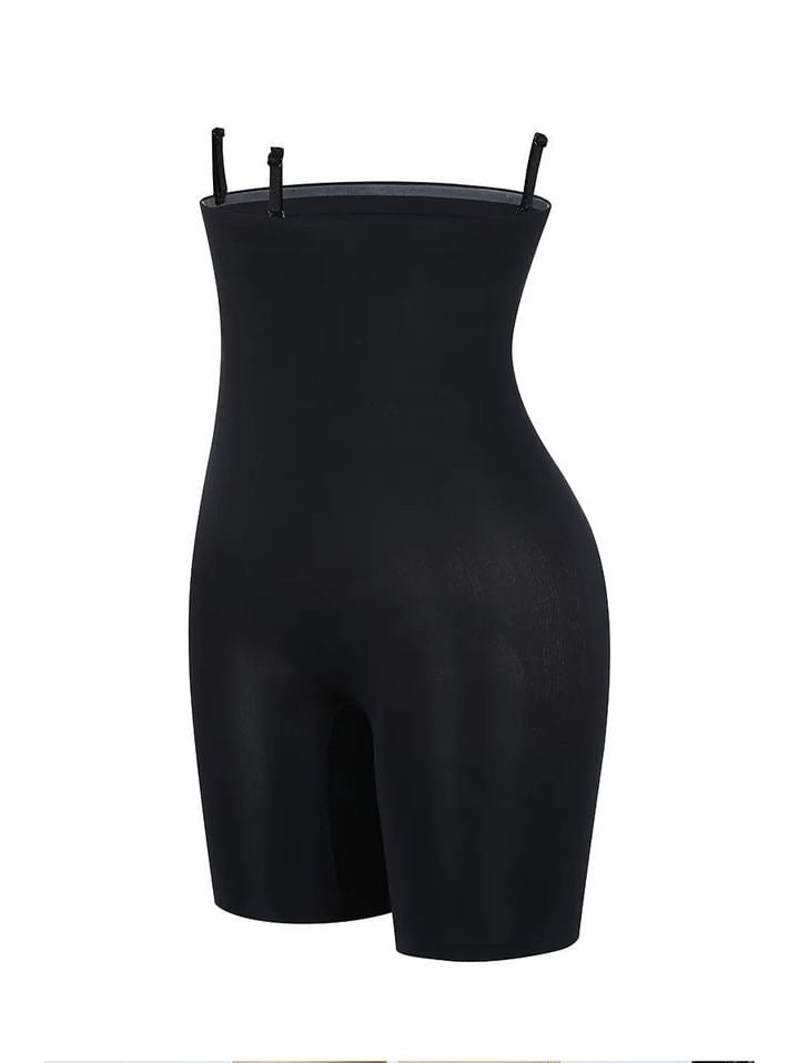 Seamless High-Waisted Mid-Thigh Shaper #99- Black