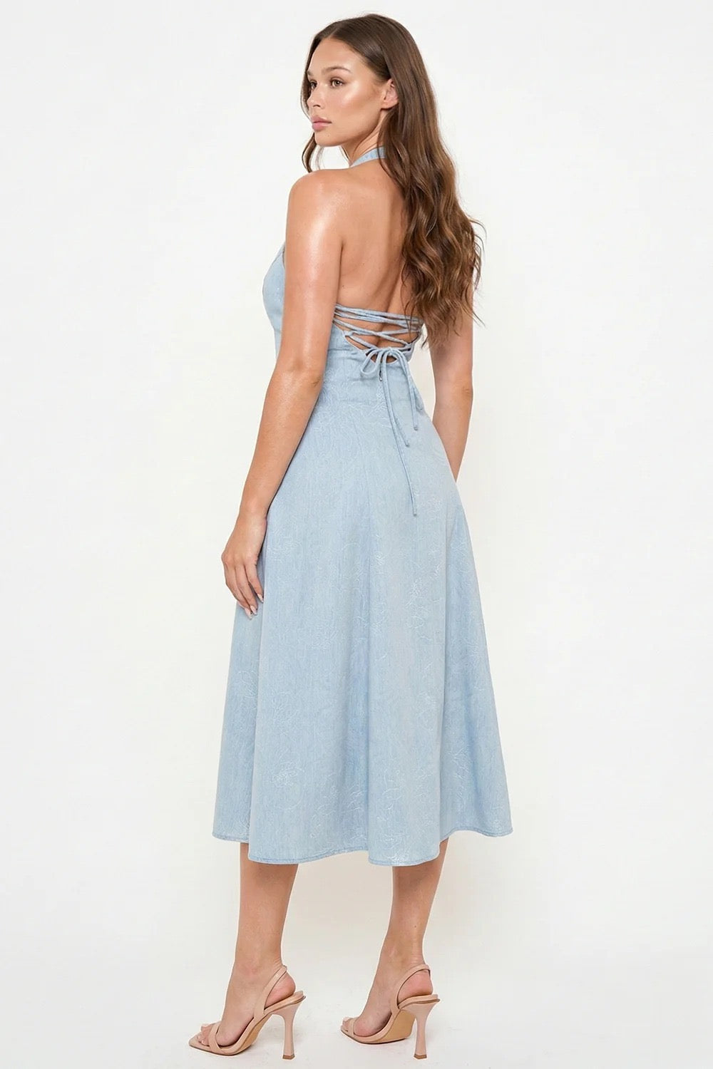 Clarissa Dress- Available In Blue & Pink