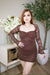 Tania Lace Dress- Chocolate