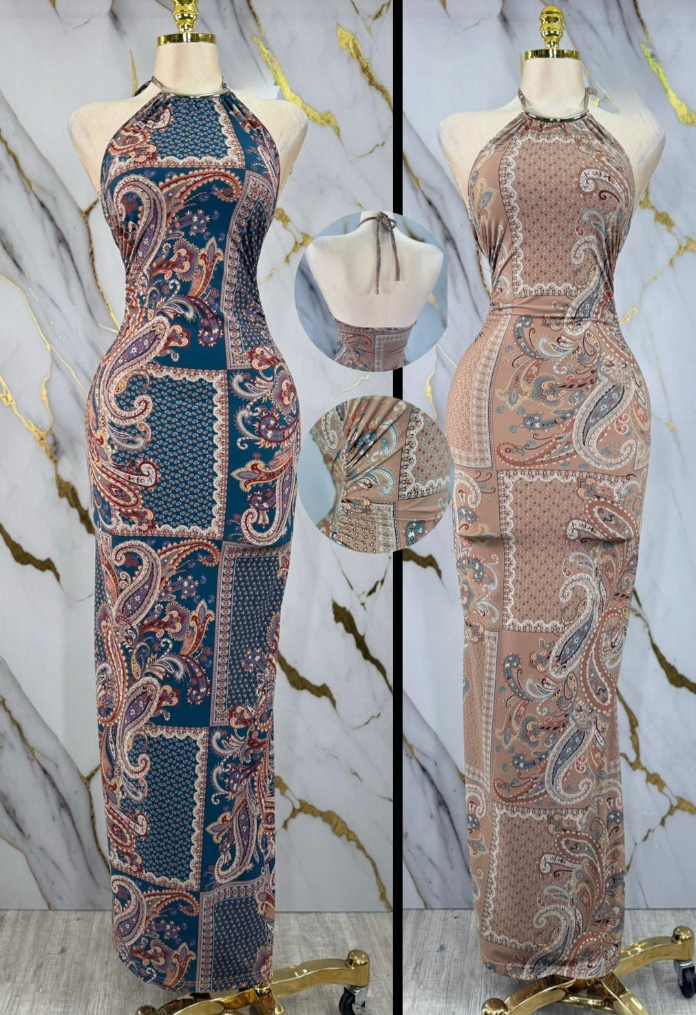 Eden Dress - Available in Mocha & Teal