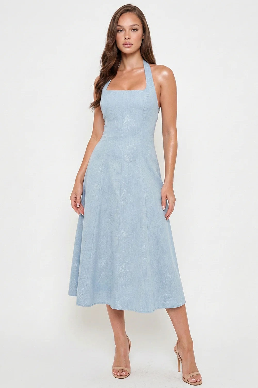 Clarissa Dress- Available In Blue & Pink