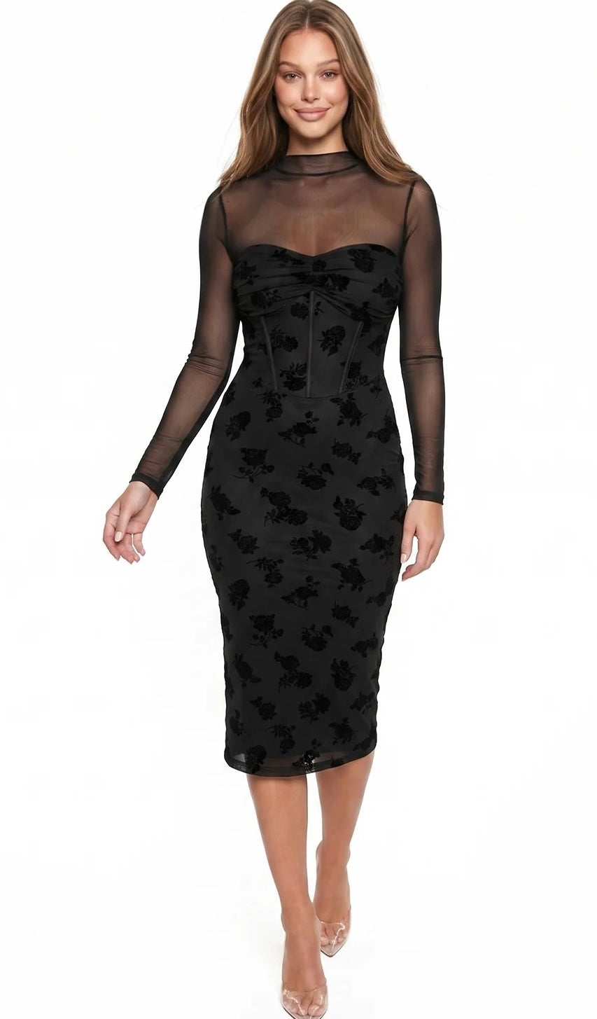 Femme Fatale Midi Dress