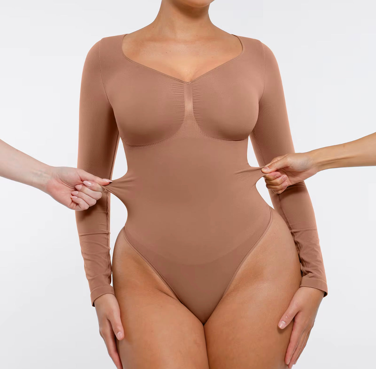 Short Sleeve Tummy Control Thong Shapewear #77