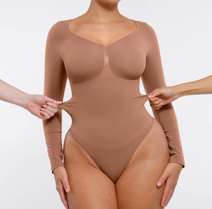 Short Sleeve Tummy Control Thong Shapewear #77