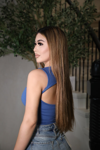 Ciara Top- Available Pink, Black, Denim Blue, Fuchsia, Lilac, White & Navy Blue