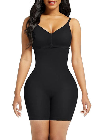 Seamless High-Waisted Mid-Thigh Shaper #99- Black