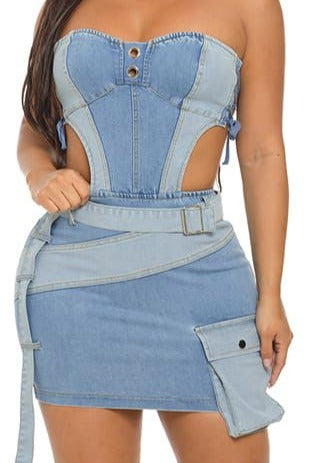 Layla Dress- Denim