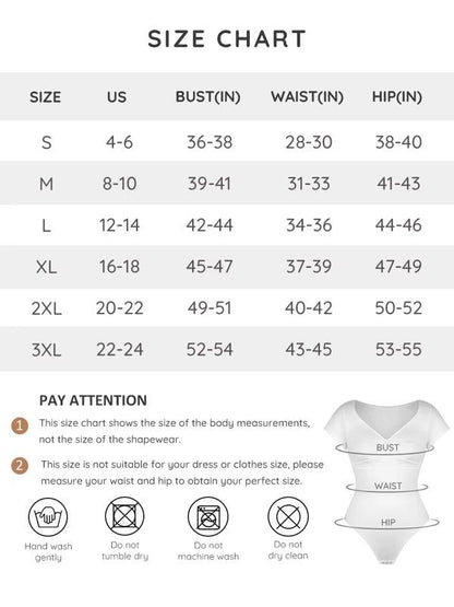 Short Sleeve Tummy Control Thong Shapewear #77