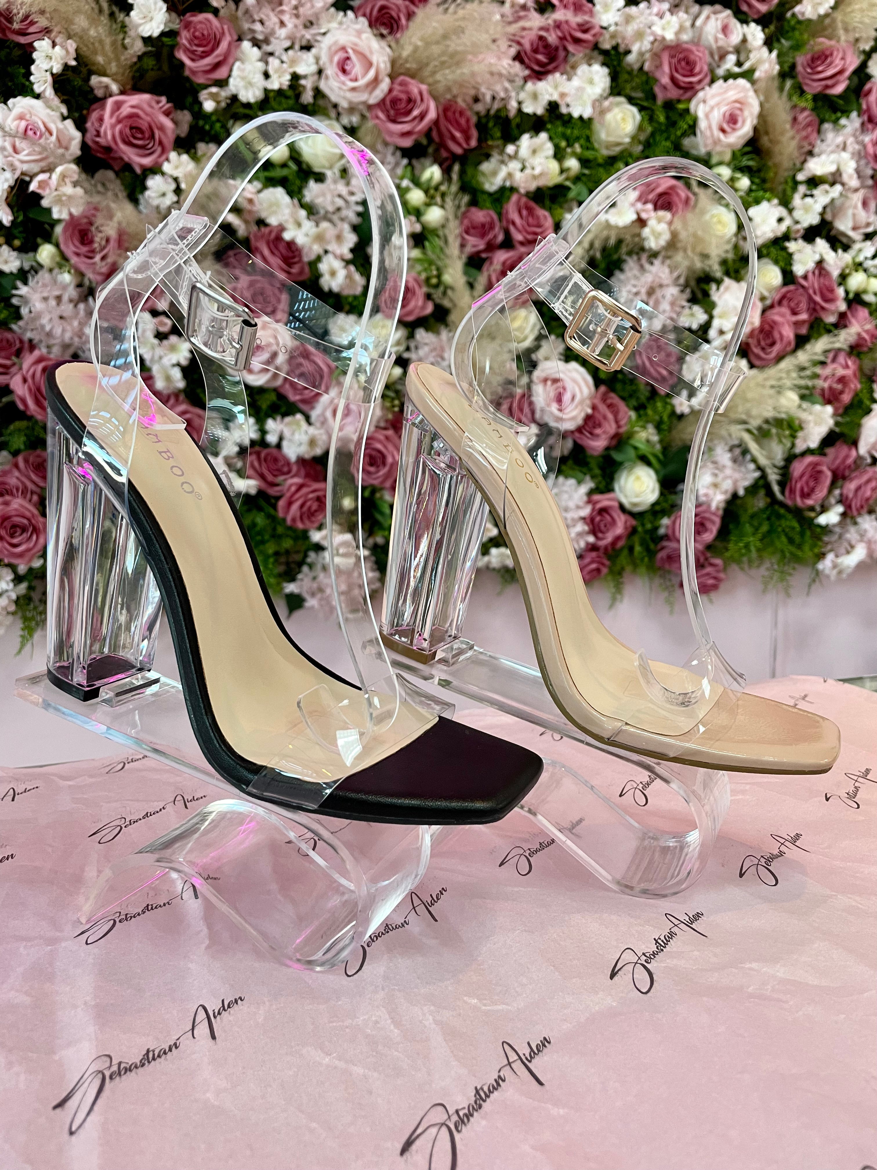 Claire Heels- Nude/Clear