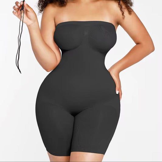 Strapless Midthigh Seamless Shapewear Waist Slimming Full Body #240017