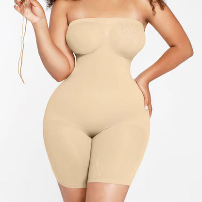 Strapless Midthigh Seamless Shapewear Waist Slimming Full Body #240017