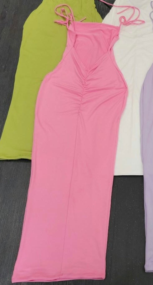Jemma Long Dress- Available Black,White,Light Pink,Blue,Lilac & Cheetah Print