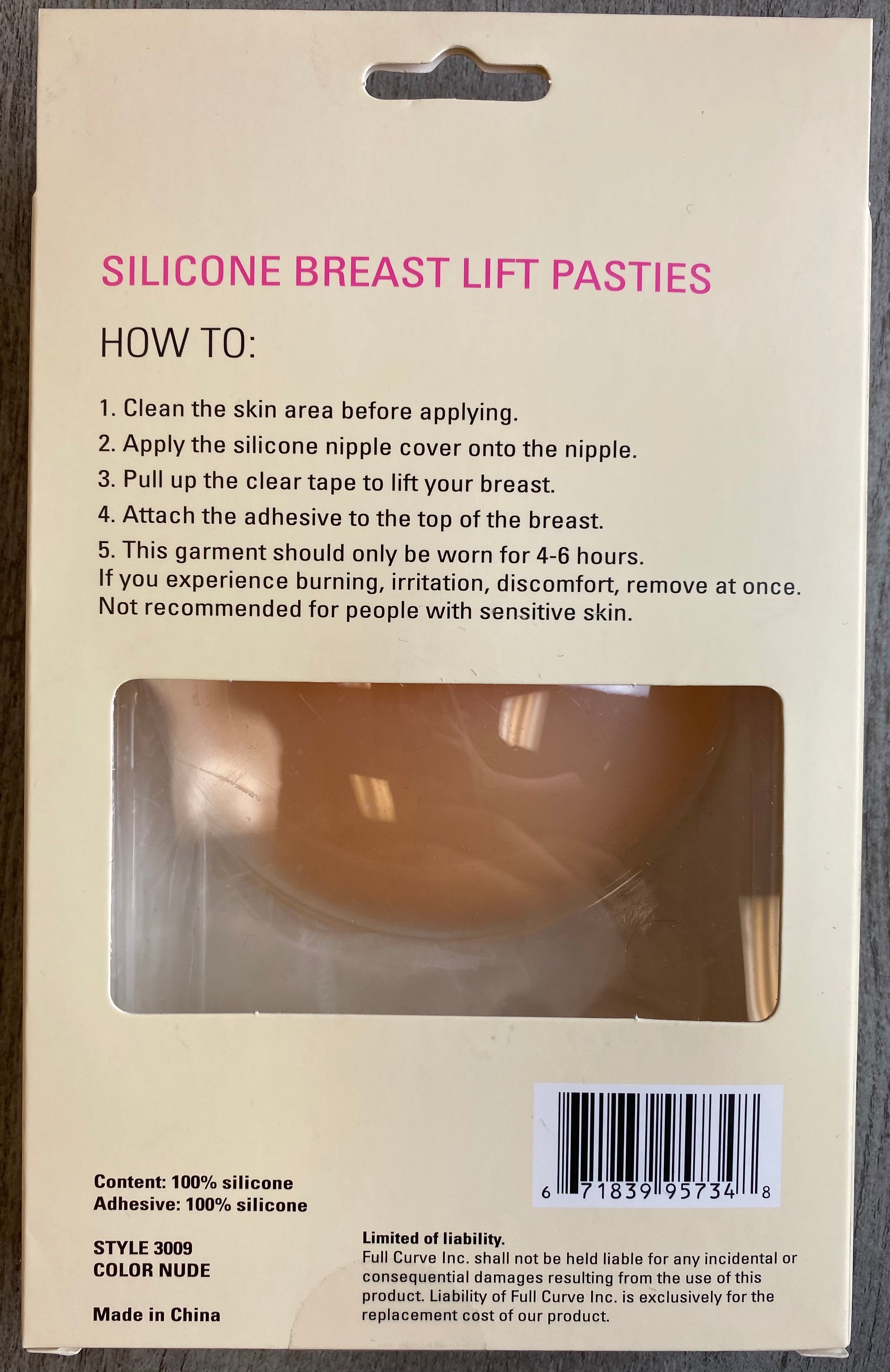 Silicone Breast Lift Pastie- Nude