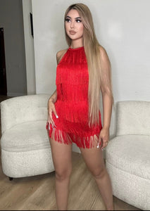 Dakota Romper-Red