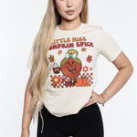 Little Miss Pumpkin Spice Shirt- Heather Natural