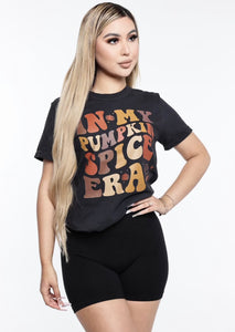 In My Pumpkin Spice Era Oversized Shirt-Black