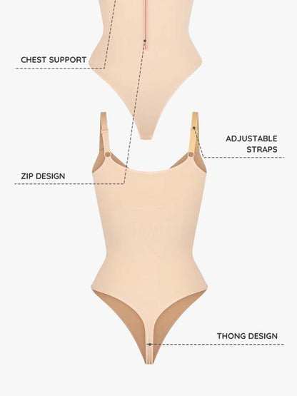 Zipper Seamless Shaping Bodysuit- Available in Black, Brown, Nude, Red & Pink