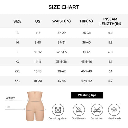 ZIP-UP High Waist Invisible BBL Shorts #2076 Seamless