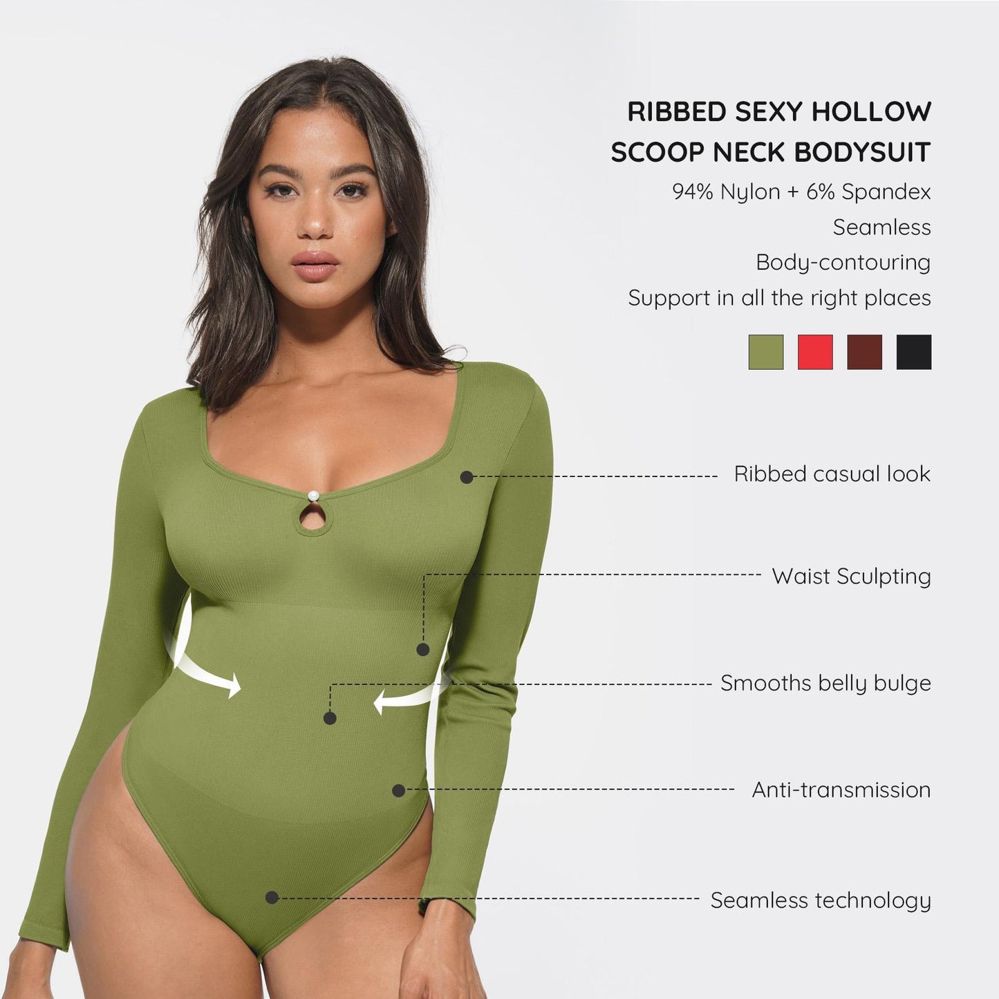 Long-Sleeve Pearl Bodysuit #16