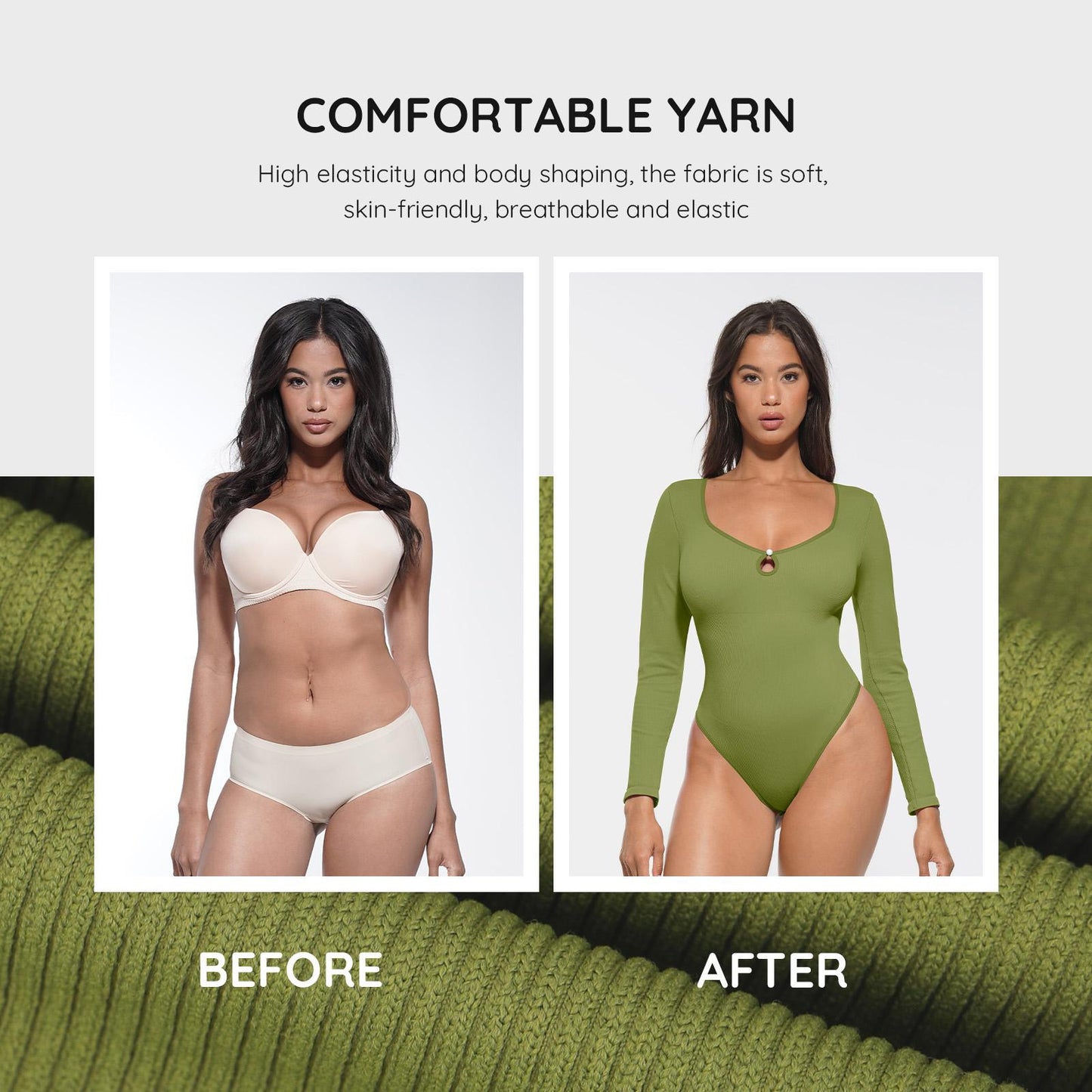 Long-Sleeve Pearl Bodysuit #16