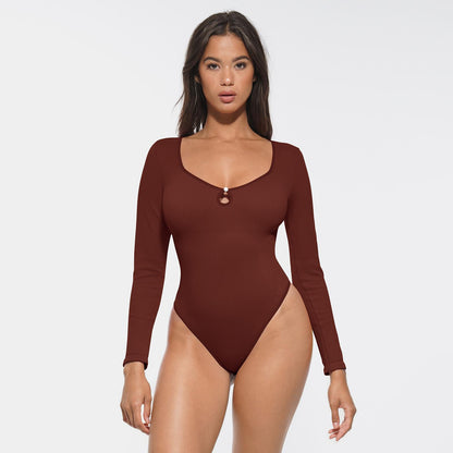 Long-Sleeve Pearl Bodysuit #16