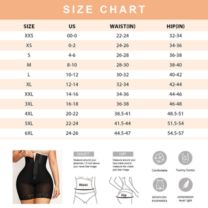 BBL High-Waist Shorts Shapewear #17-Black