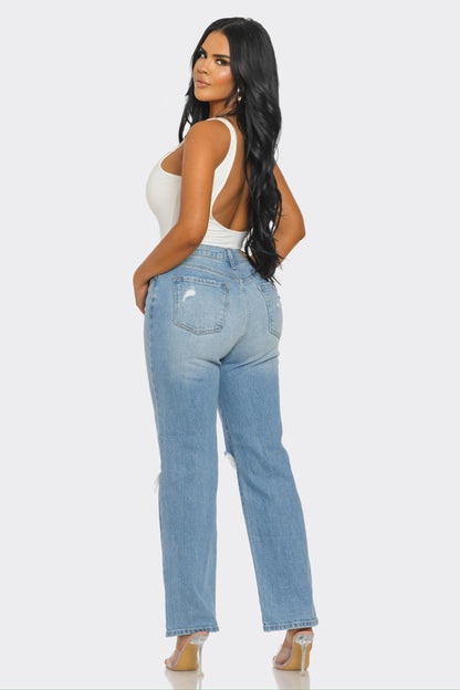 Alan Dad Jeans- Light Denim