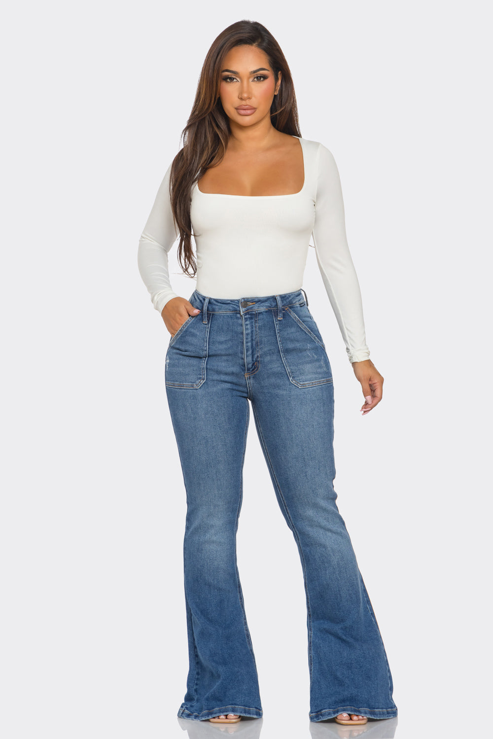 70's Flare Jeans- Medium Denim