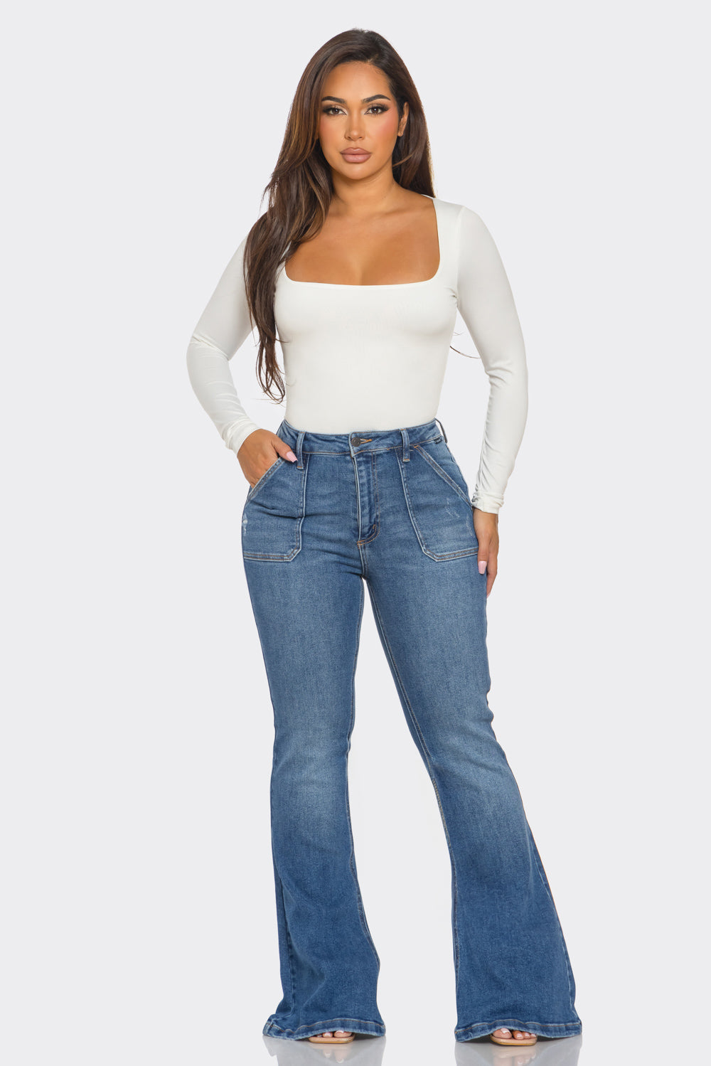 70's Flare Jeans- Medium Denim