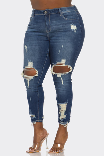 Tina Jeans Plus- Dark Denim