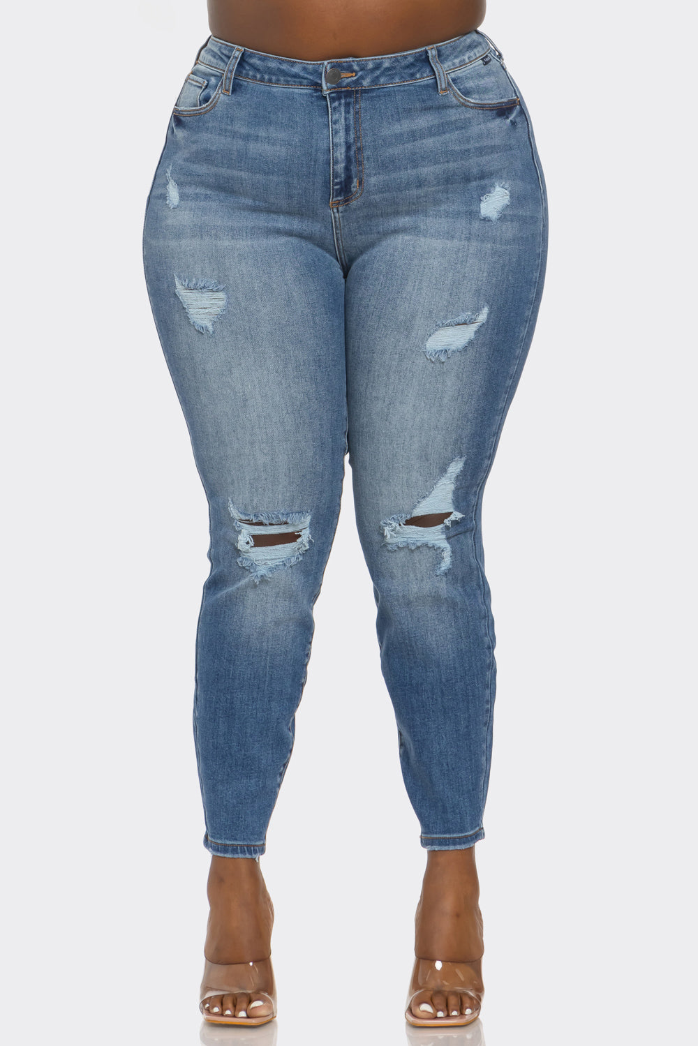 Chantal Jeans Plus- Medium Denim