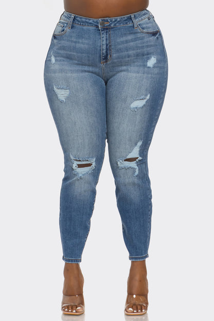 Chantal Jeans Plus- Medium Denim