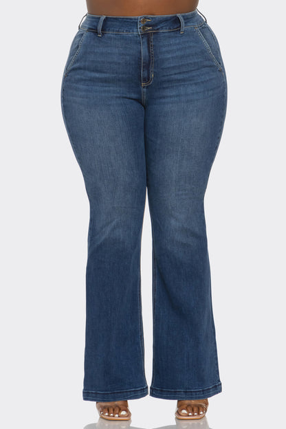 Sophie Flare Jeans Plus- Dark Denim