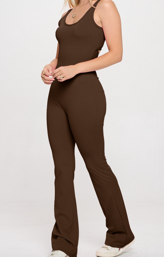 Addison Jumpsuit- Brown