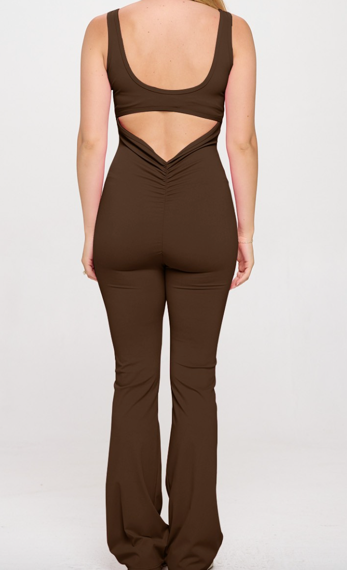 Addison Jumpsuit- Brown