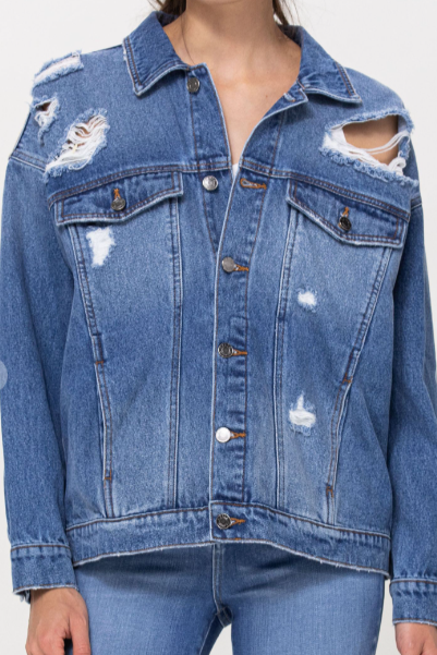 Ada Oversized Jacket- Medium Denim