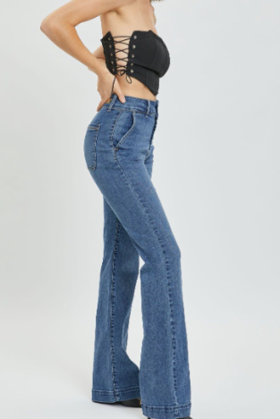 Nancy High Rise Jeans- Medium Denim