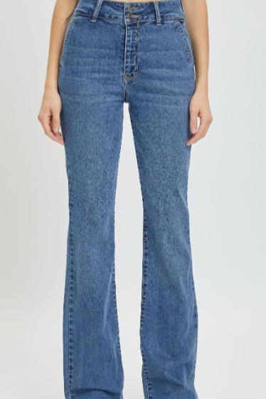 Nancy High Rise Jeans- Medium Denim