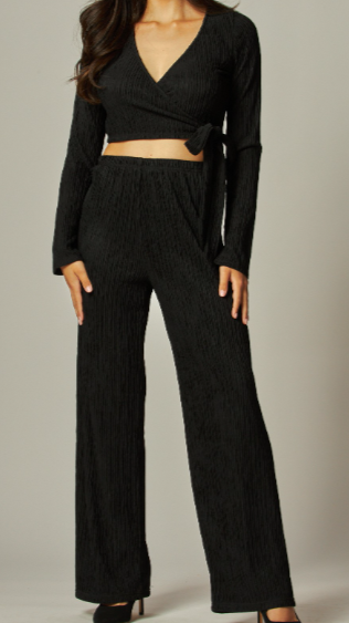 Stephany Pant Set- Black