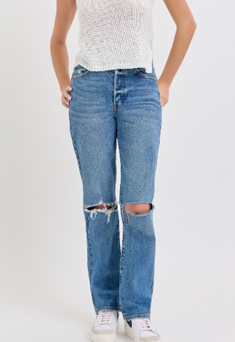 Ivan Dad Jeans- Medium Denim