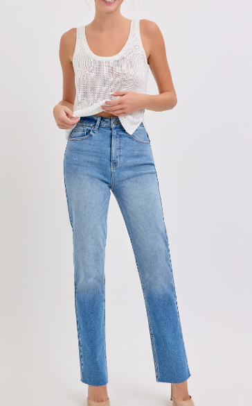 Mateo High Rise Jeans- Medium Denim