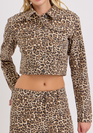 Oversized Icon Jacket- Leopard