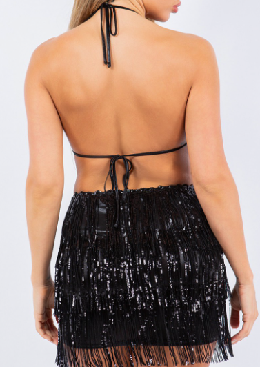 Jayla Skirt Set- Black